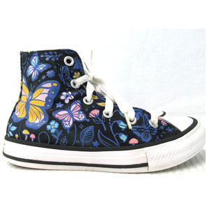 CONVERSE All Stars Stylish Butterflies & Gnome's Hi Top Shoes Junior Size 13